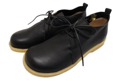 【かぼちゃの馬車 CA-210 ブラック】くたっとやわらか本革靴紐シューズ